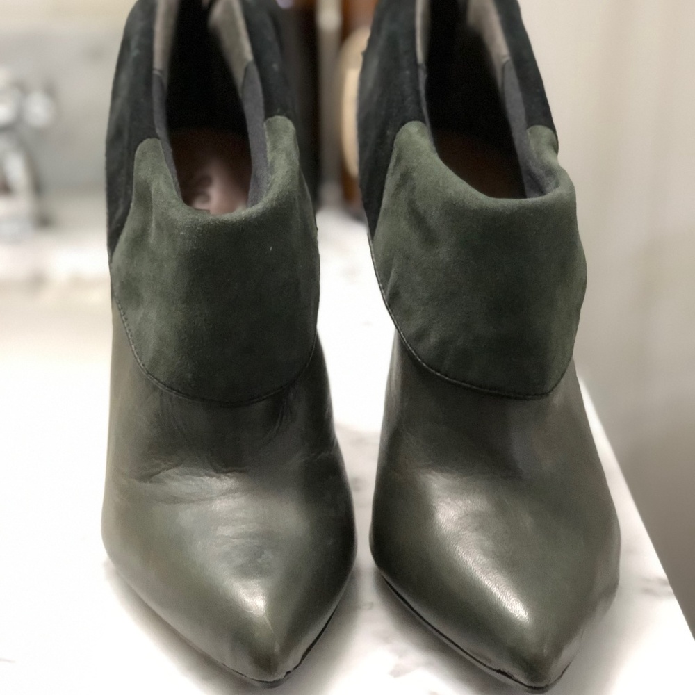Schutz suede/leather heeled booties